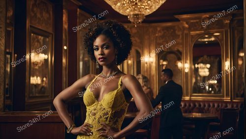 Elegant Lingerie Showgirl at Upscale Gentlemen’s Club