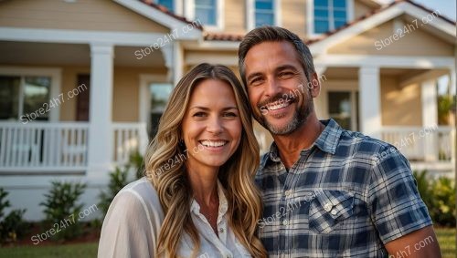 Couple Celebrates Ownership of Lovely New Home