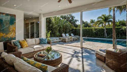 Florida Serenity: Single Family Home with Poolside View