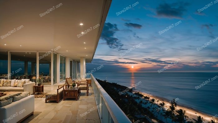 Sunset Splendor at Opulent Florida Oceanview Condo