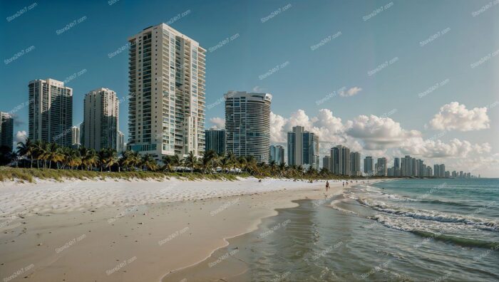 Sunrise Gleam on Miami Beachfront Condos