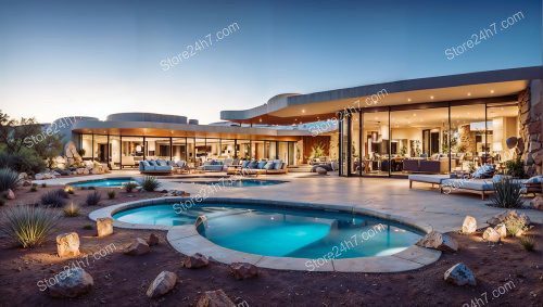 Desert Twilight at Contemporary Villa