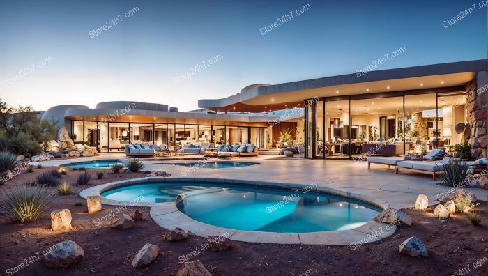 Desert Twilight at Contemporary Villa