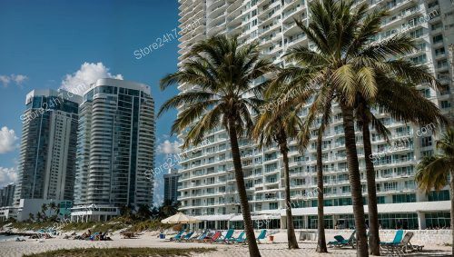 Miami Beachfront Condos Under Sunlit Skies