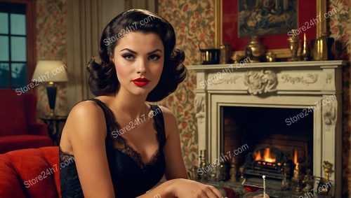 Refined Elegance in Classic Pin-Up