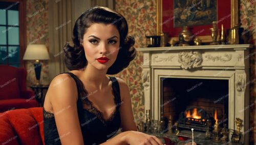 Refined Elegance in Classic Pin-Up