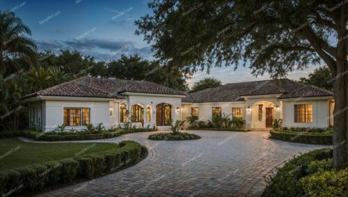 Florida Elegance: Pristine Single Family Home Twilight