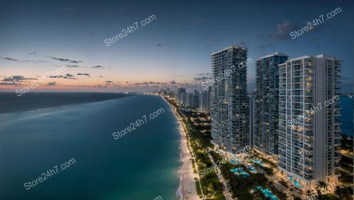 Florida Condo Twilight: Serene Oceanview Elegance