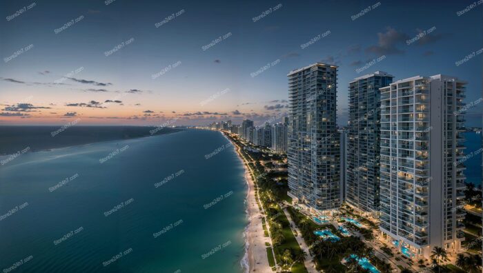 Florida Condo Twilight: Serene Oceanview Elegance