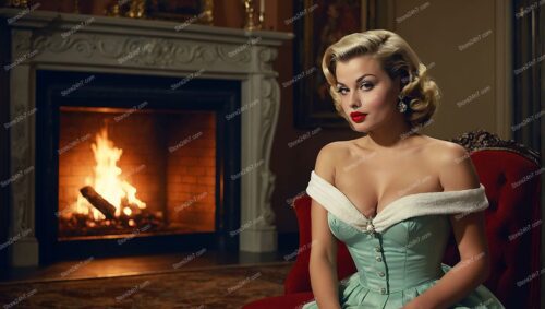 Elegant Pin-Up Lady by Fireside Glow