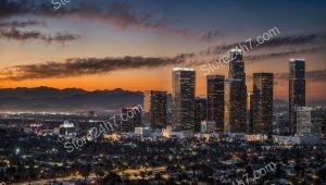Dusk Descends on Los Angeles' Majestic Skyline