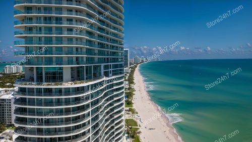 Miami Beach Condo Brilliance Against Azure Ocean