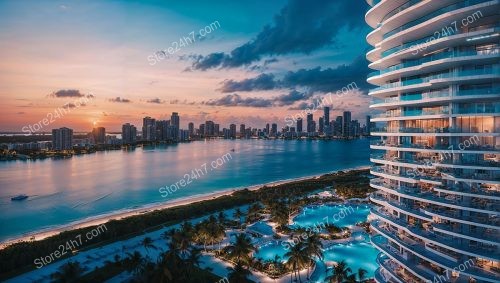Sunset Splendor: Miami's Opulent Condo Panorama