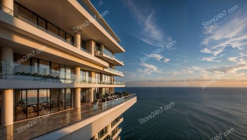 Florida's Sunset Embrace at Oceanfront Luxury Condo