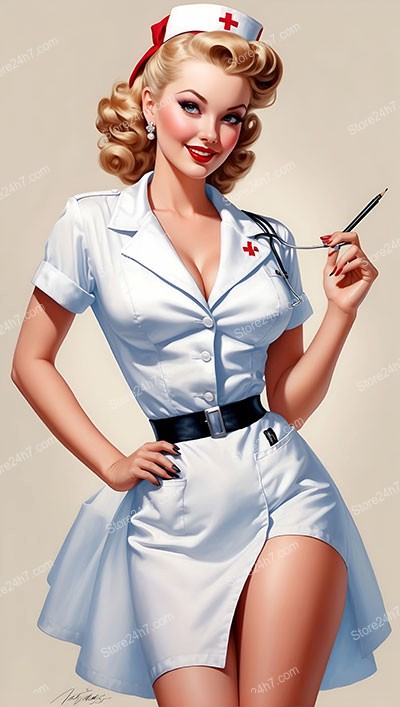Retro Chic Pin-Up Nurse of the 1930s