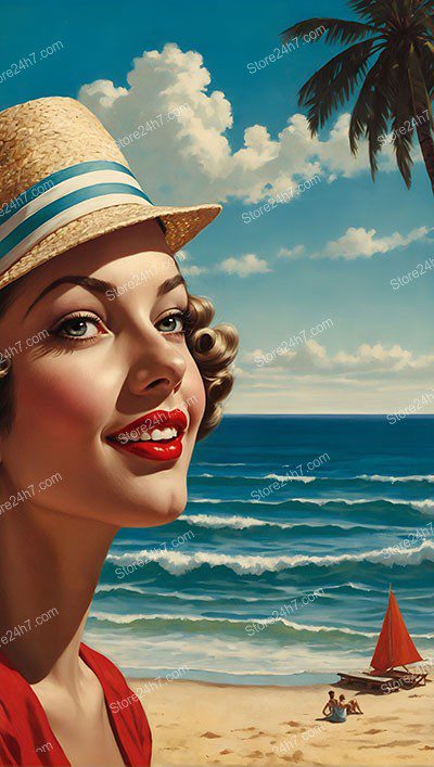 Seaside Sophistication: Vintage Pin-Up Beach Day