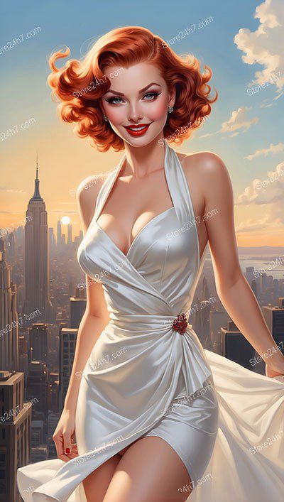 Classic New York Pin-Up Girl Charm