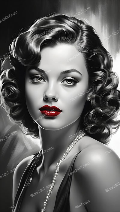 Classic Pin-Up Elegance in a Modern Illustration