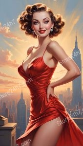 Sunset Glamour: Classic New York Pin-Up