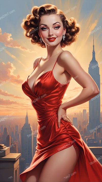 Sunset Glamour: Classic New York Pin-Up