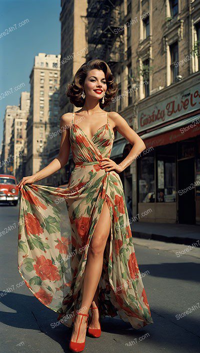 Vintage Glamour, Floral Swing, Pin-Up Beauty