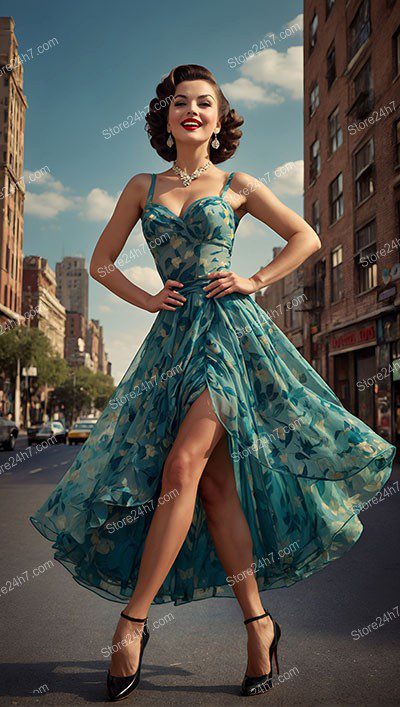 Timeless Elegance in City Pin-Up Dance