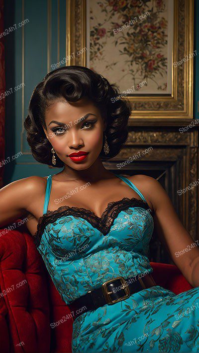 Timeless Teal Elegance in Pin-Up Decor