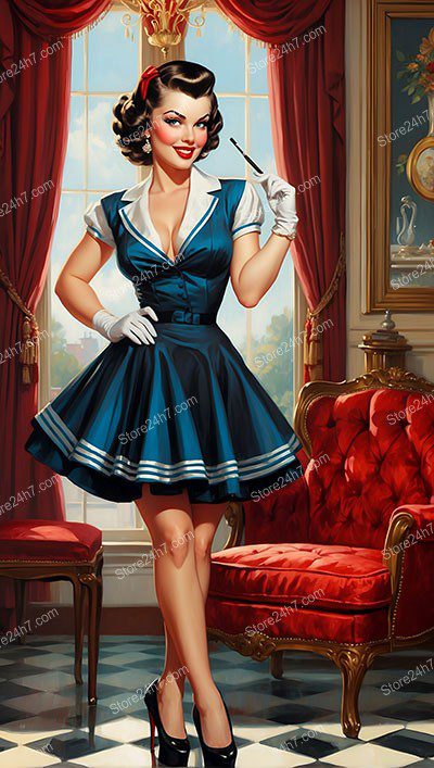 Classic Pin-Up Maid: Vintage Charm Redefined
