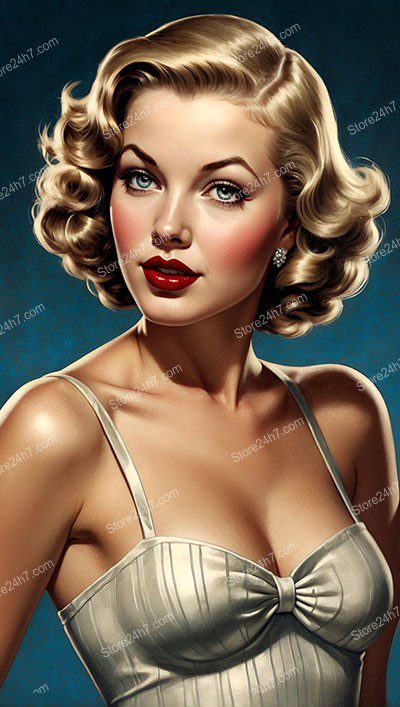 Timeless Elegance in 1930s Pin-Up Style Portrait