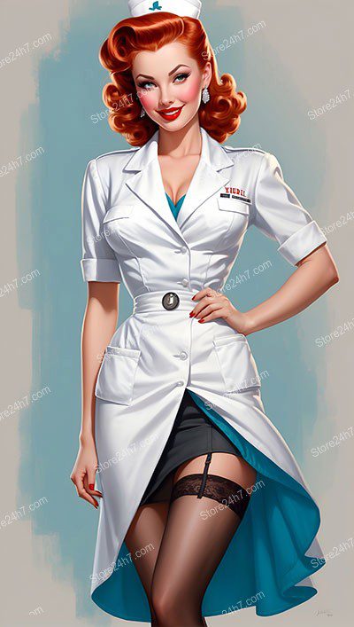 Pin-Up Nurse with Timeless Charm