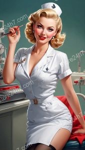 Vintage Pin-Up Nurse: Graceful, Charismatic, Timeless
