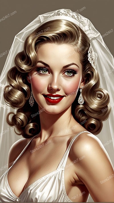 Timeless Bridal Pin-Up Elegance in Vintage Style
