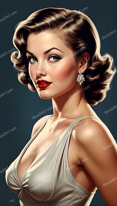 Classic Elegance in 1930s Pin-Up Portrait