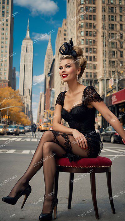 Chic Elegance: Classic New York Pin-Up