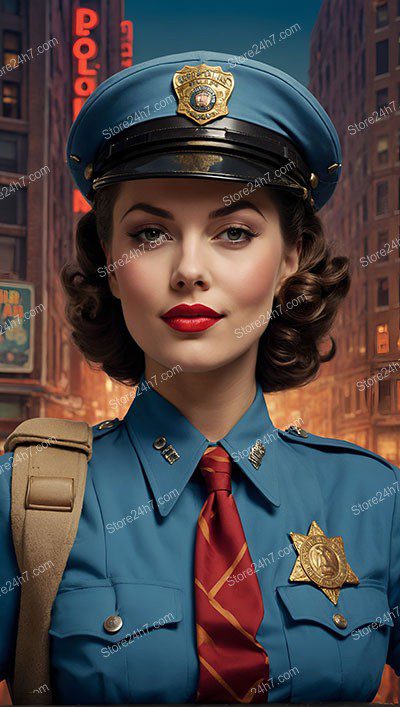 Classic American Police Pin-Up Officer