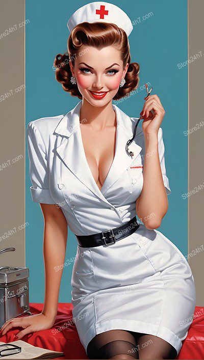 Timeless Beauty: Vintage Nurse Pin-Up Charm