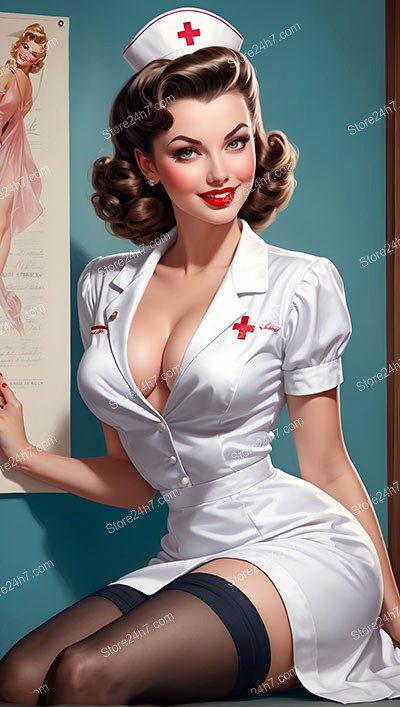 Vintage Nurse Pin-Up: Charm of the 1930s
