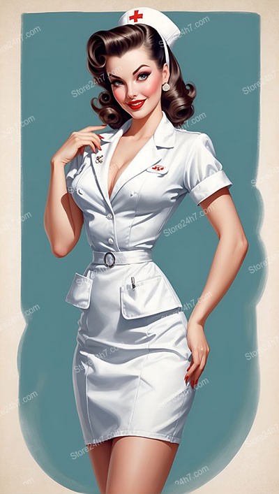 Timeless Pin-Up Nurse Exudes 1930s Charm