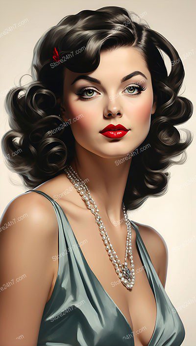 Timeless Pin-Up Beauty with Classic Elegance and Charm