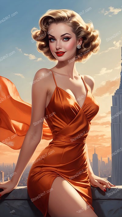 Golden Hour Glamour: New York Pin-Up Beauty