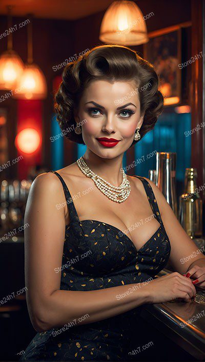 Vintage Glamour: Pin-Up Girl Charms at Luxe Bar