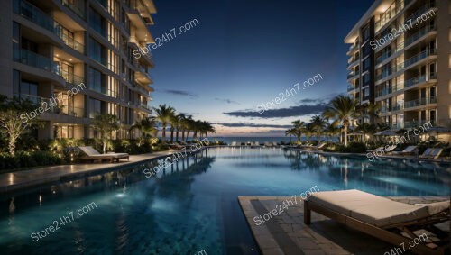 Twilight Reflections at Luxurious Oceanfront Condo Resort