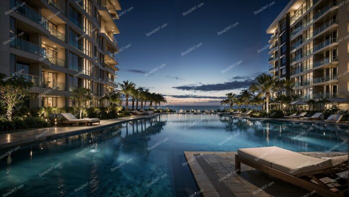 Twilight Reflections at Luxurious Oceanfront Condo Resort