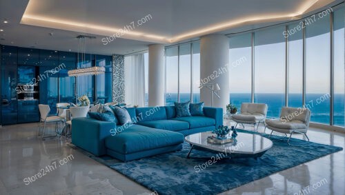 Modern Luxury Condo Interior with Stunning Ocean View