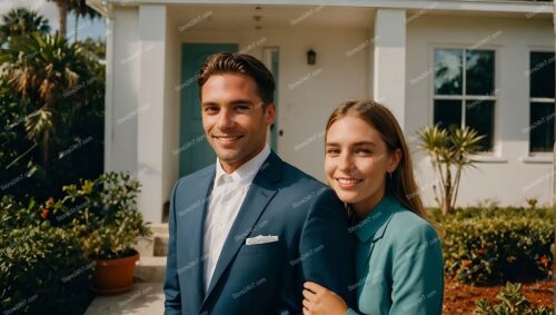 Radiant Couple Celebrates Purchase of New Dream Home