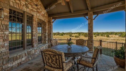 Tranquil Outdoor Living Space with Panoramic Ranch Views