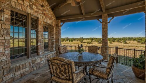 Tranquil Outdoor Living Space with Panoramic Ranch Views