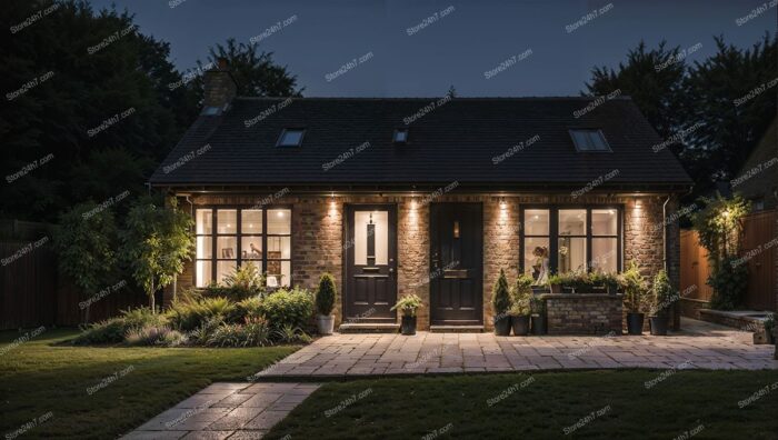 Cozy English Countryside Duplex at Sunset