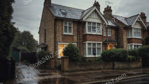 Charming London Family Home in Rainy Weather