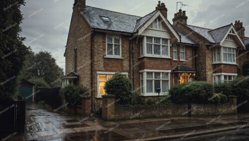 Charming London Family Home in Rainy Weather